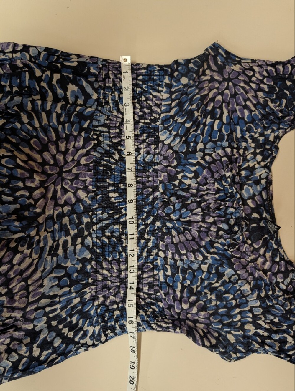 Grace Elements Blue Print Cotton Midi Dress - Picture 7 of 9